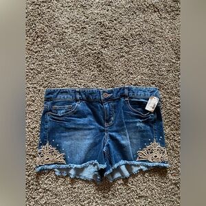 Maurices Dark Blue Denim Shorts